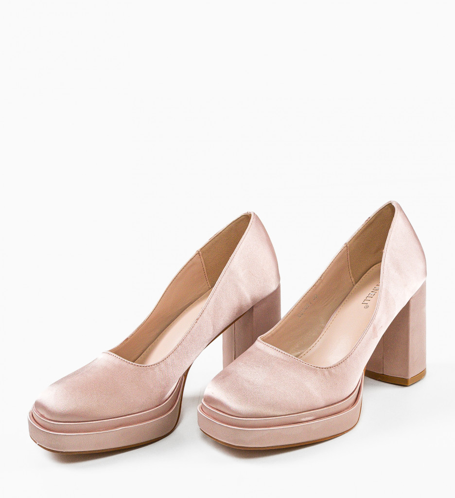 Pantofi Dama John Bej cu Toc Eleganți și Comozi - imagine 5