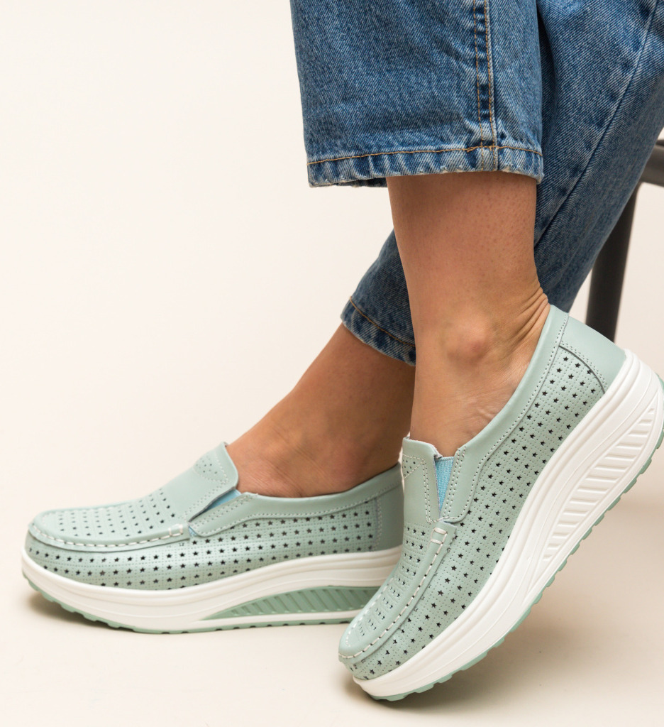 Pantofi Casual Bicaz Turcoaz - Confort & Stil