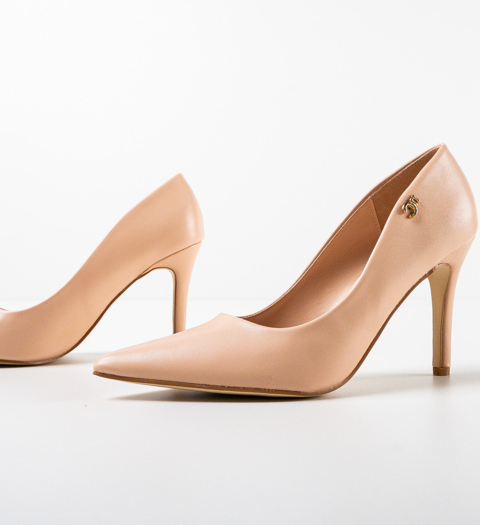 Pantofi cu Toc Palmer Nude | Eleganți și Moderni - imagine 5