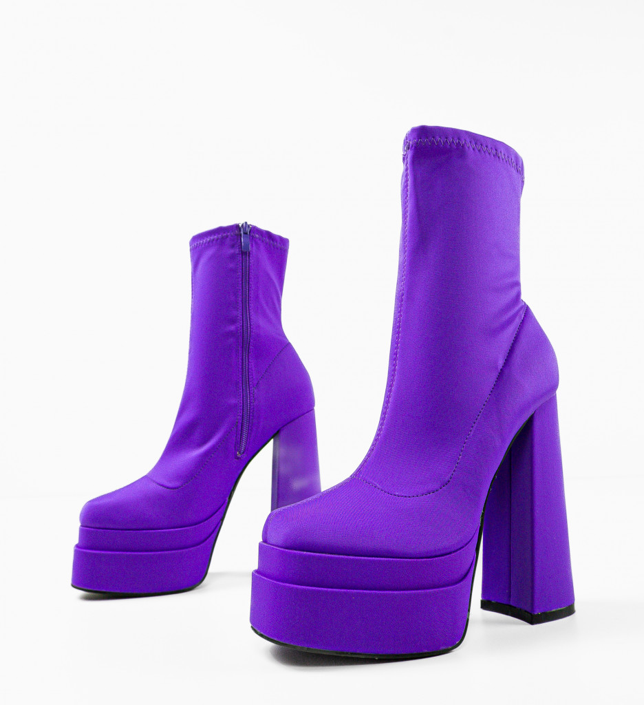 Botine Dama Mov | Stil și Eleganță - imagine 8