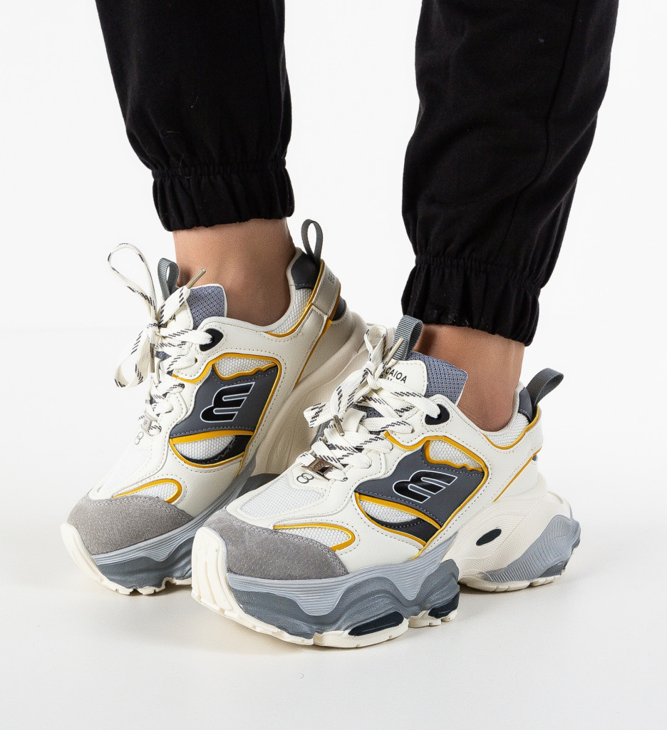 Sneakers Dama Galata Gri - Confort Urban - imagine 2
