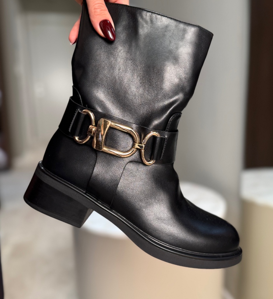 Ghete Dama Barney Negre | Depurtat | Stil și Confort - imagine 7