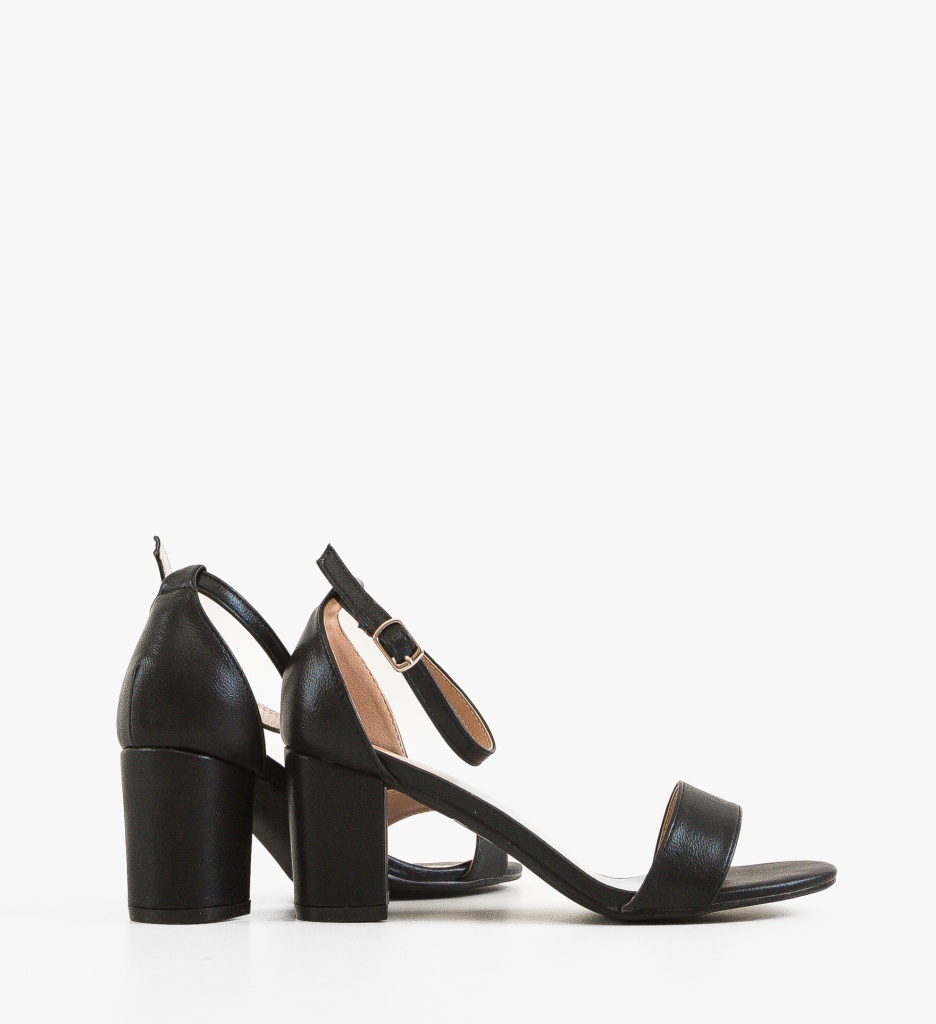 Sandale cu toc Susan 2 Elegante Negre - imagine 3