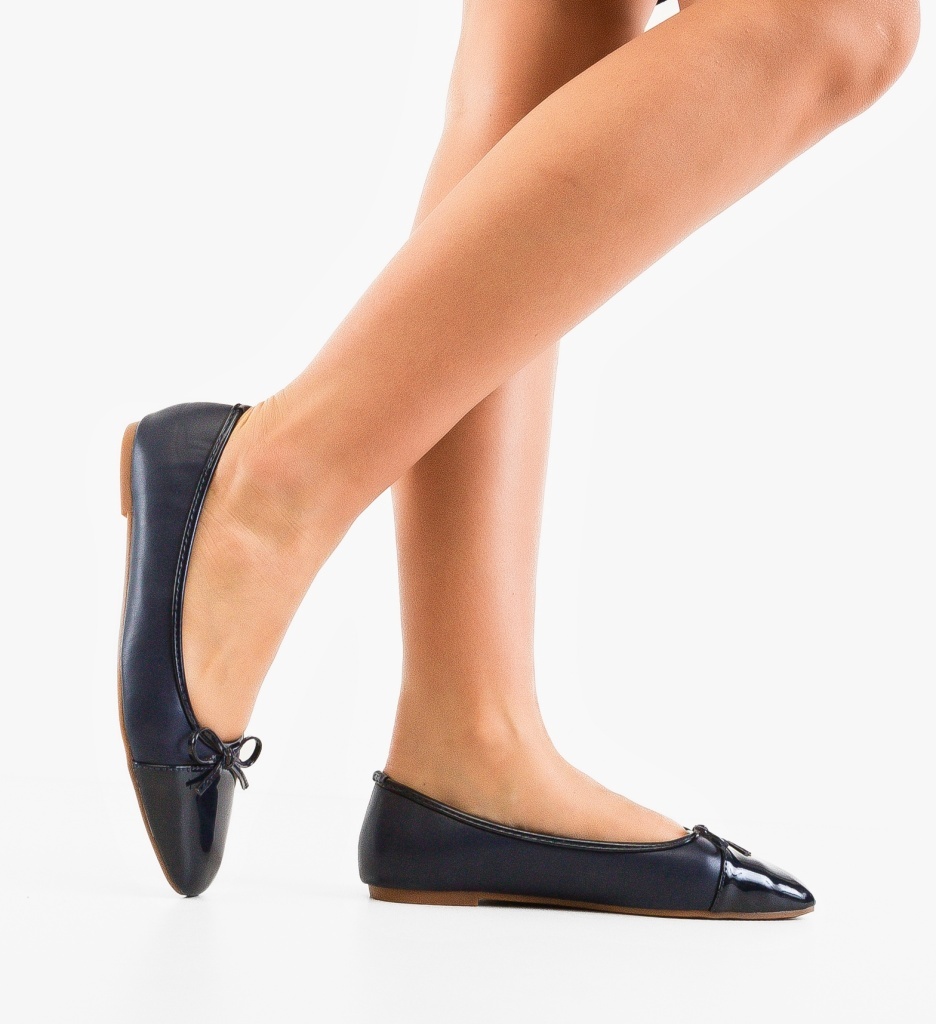 Balerini Dama Zenga Bleumarin Eleganți - imagine 4