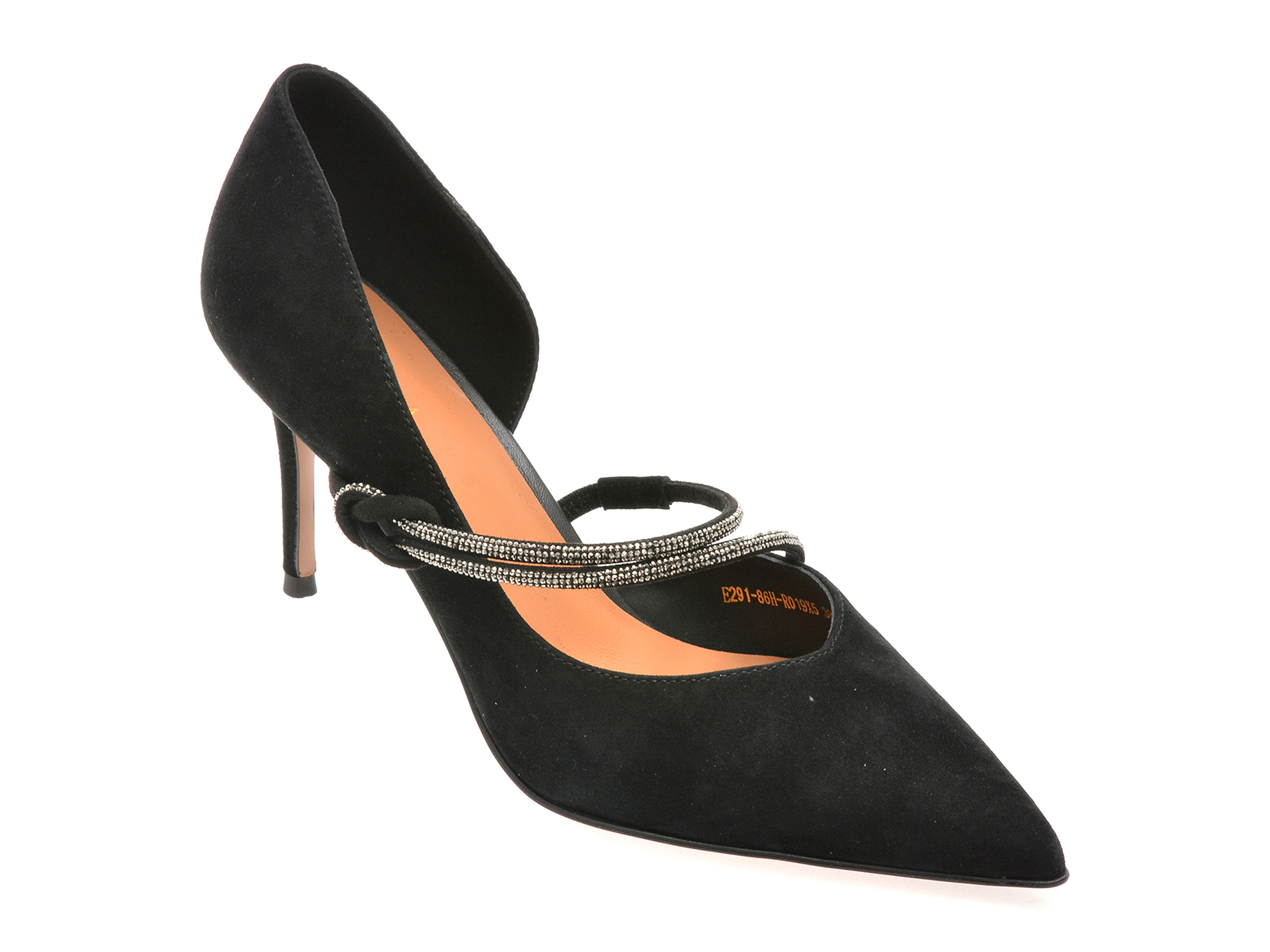 Pantofi EPICA E291 Negri Eleganți din Piele
