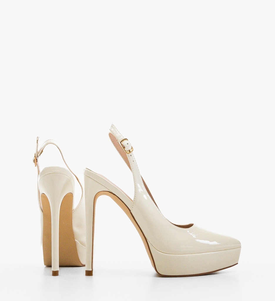 Pantofi Dama Uyby Albi Depurtat - Eleganță - imagine 5