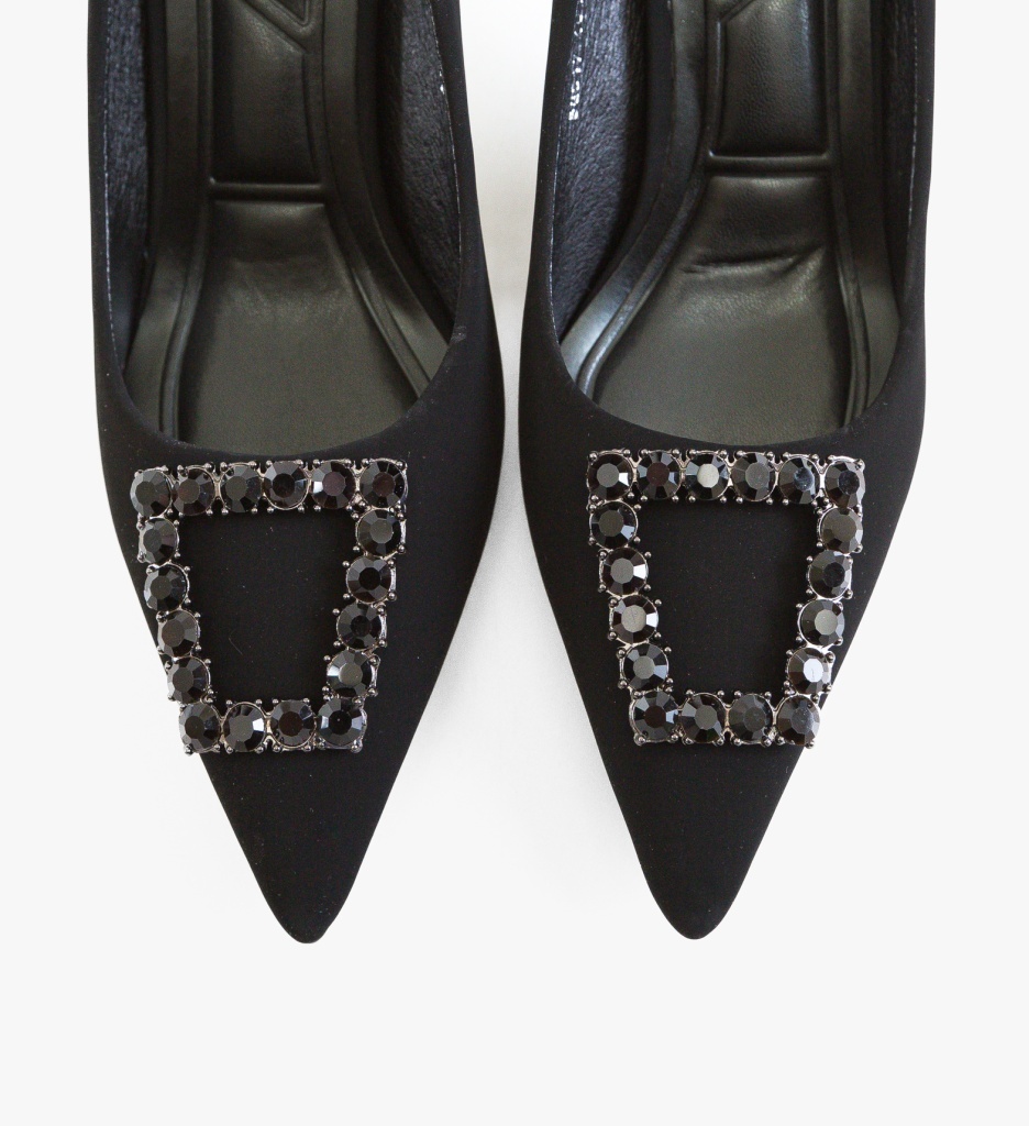Pantofi Dama Galeo Negri Eleganți cu Toc - imagine 4