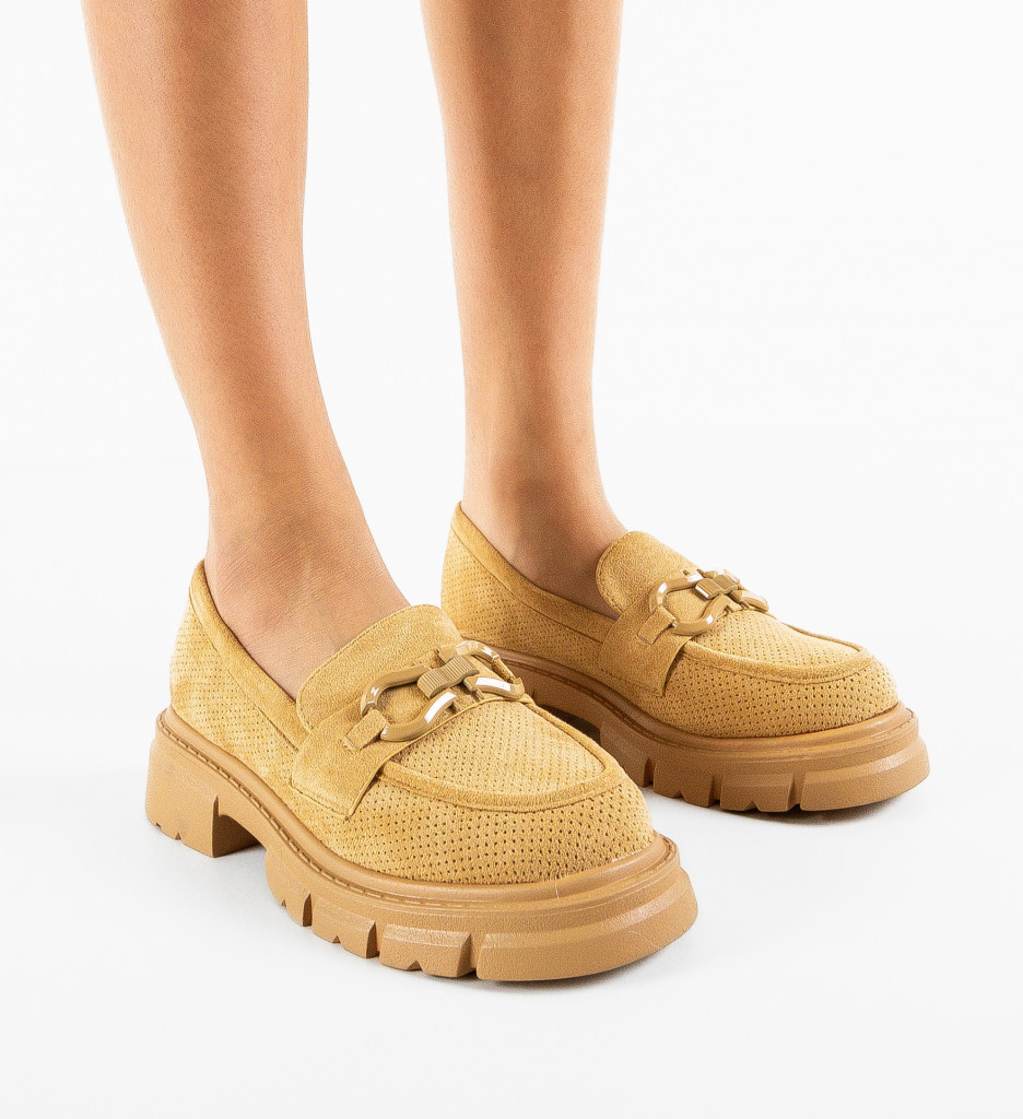 Pantofi Casual Dafa Bej - Confort Stilat - imagine 3