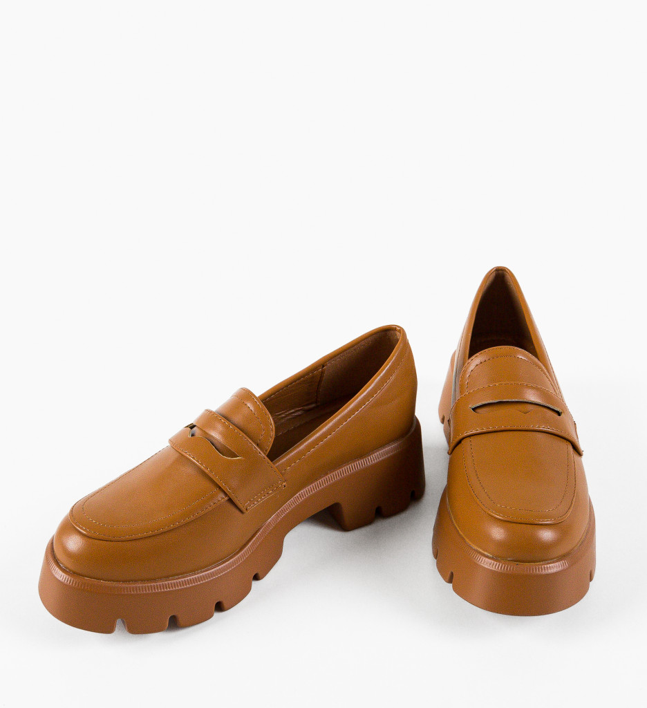 Pantofi Casual Lea Camel - Confort și Stil - imagine 8