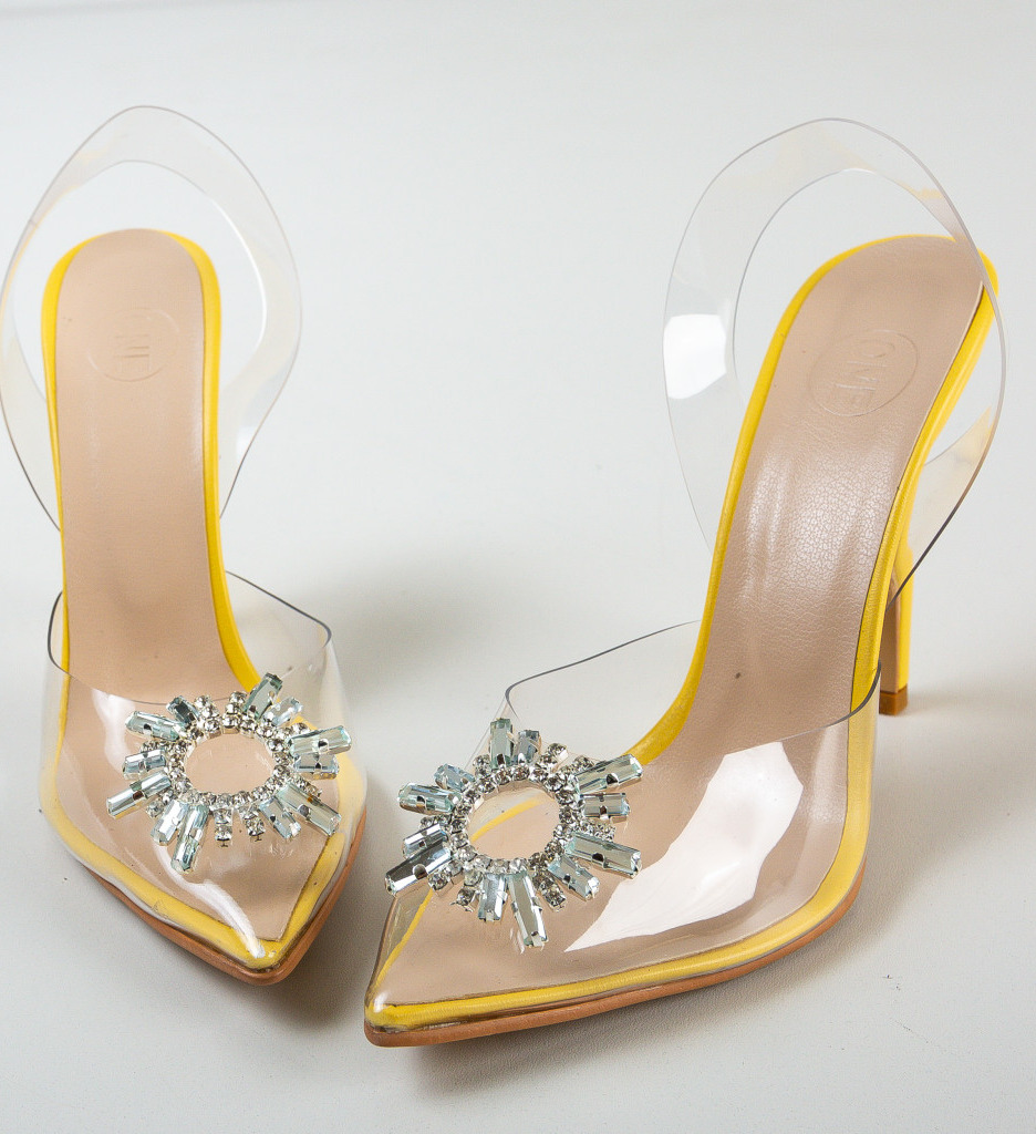 Pantofi Meltis Galbeni cu Toc - Eleganță Vibrantă - imagine 5