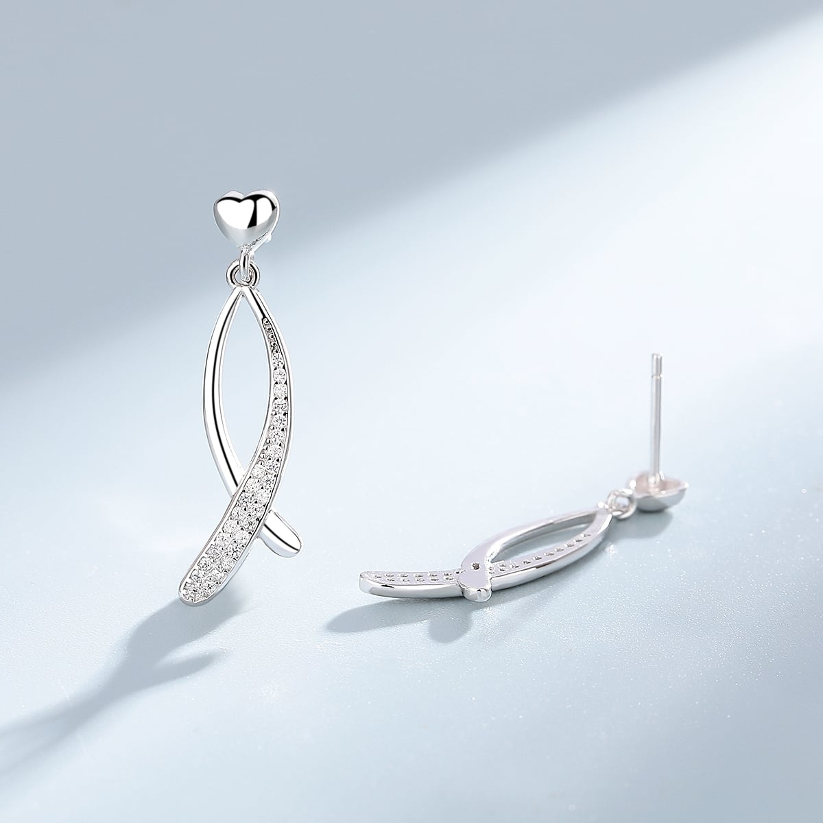 Cercei Argint 925 Delis cu Pietre - Eleganță - imagine 3