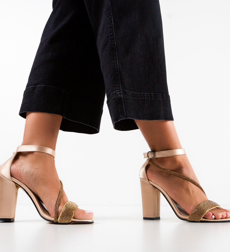 Sandale cu Toc Heze Bej - Eleganță și Confort