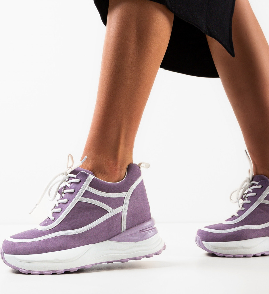 Sneakers Dama Nioz Mov - Confort și Stil Sport - imagine 6