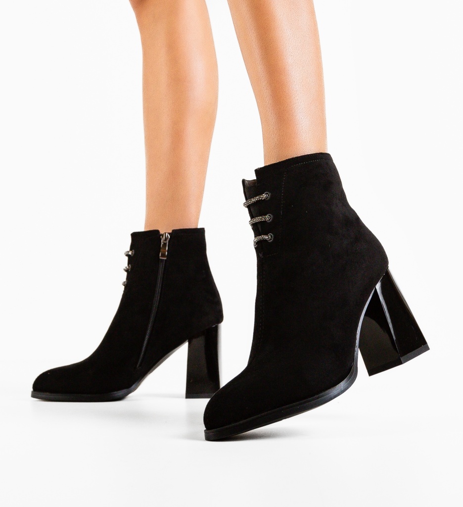 Botine Dama Bone Negre | Eleganță și Confort - imagine 4