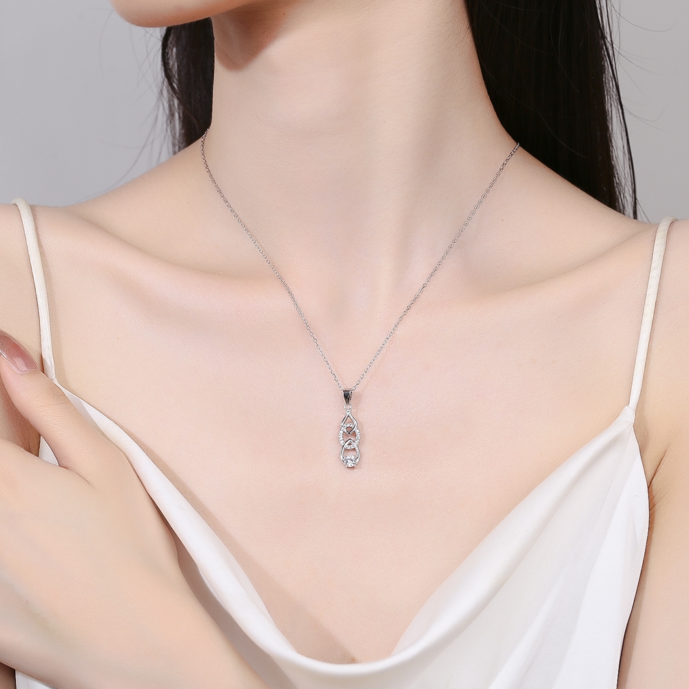 Pandantiv Argint Delis | Eleganță Placată cu Rodiu - imagine 2