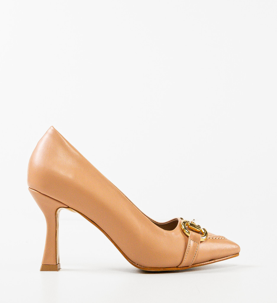 Pantofi Sakaj Bej cu Toc - Eleganță și Stil - imagine 5