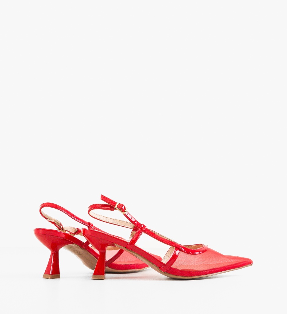 Pantofi Dama Rosii cu Toc Laure - Eleganță și Stil - imagine 4