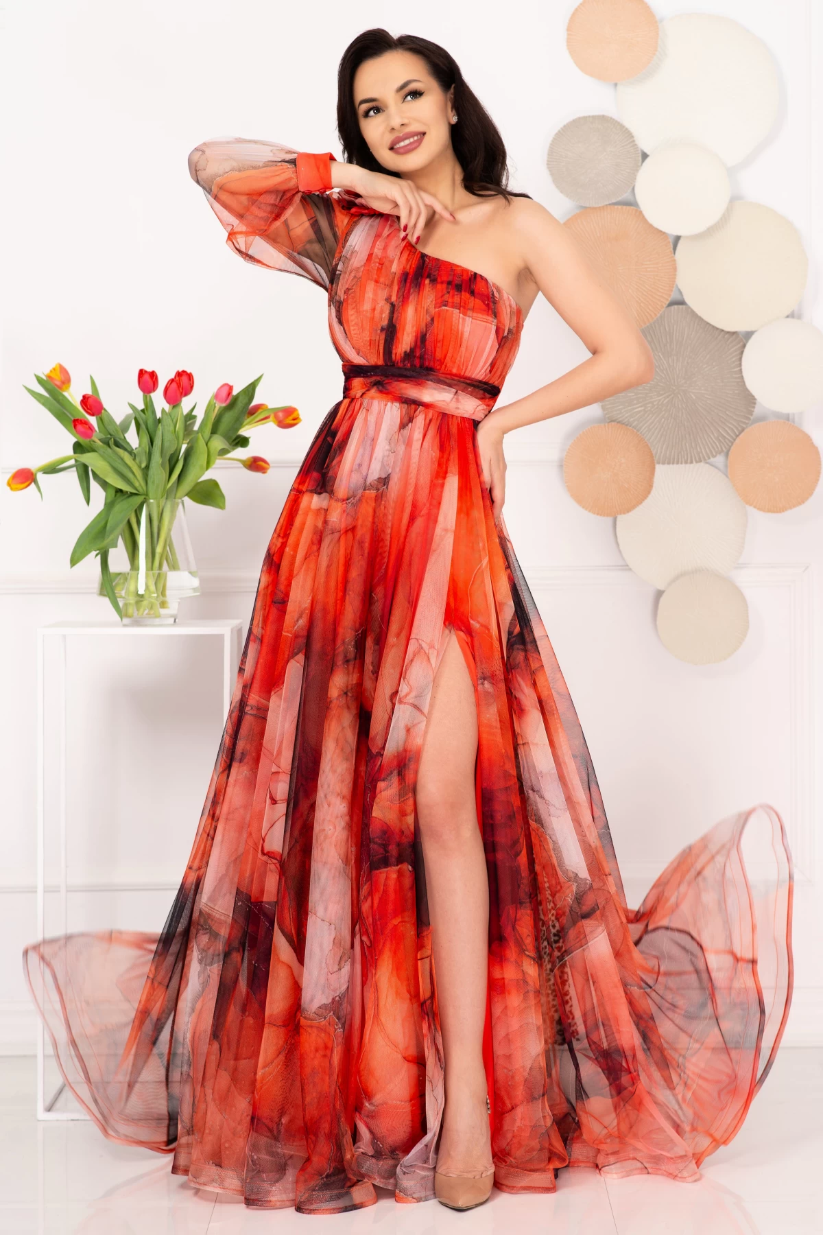 Rochie Carolina Orange | Josephine - imagine 1