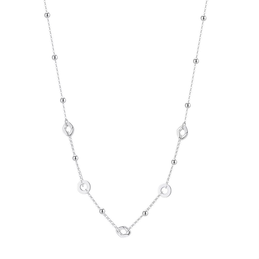Delis Lantisor Argint 925 Geometric Placat Rodiu