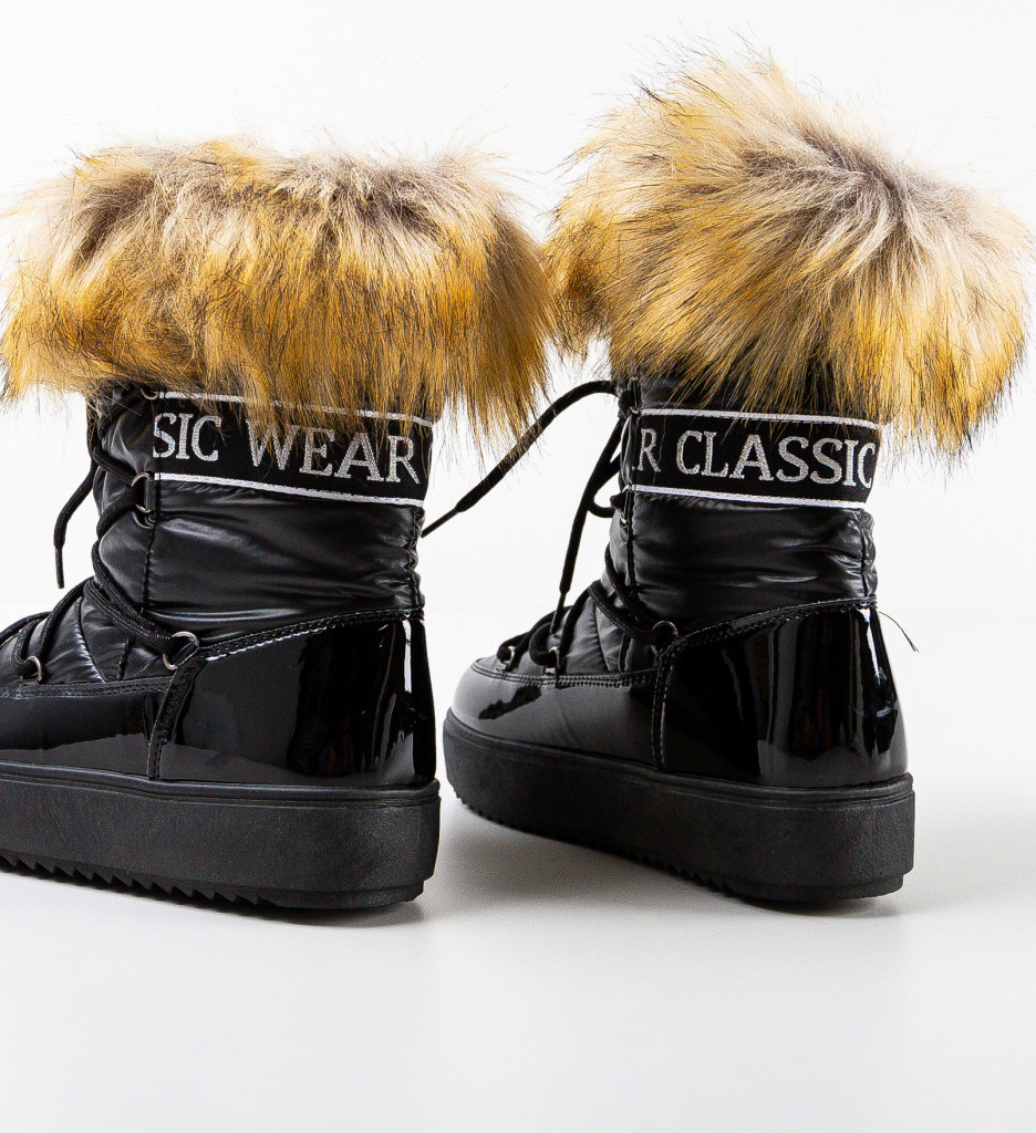 Ghete Dama Mantea Negre | Stil Versatil - imagine 5