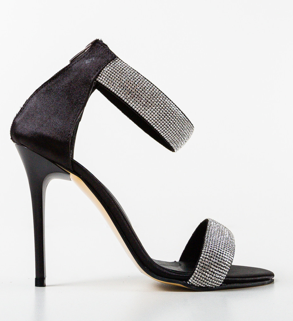 Sandale cu toc Kere Negre | Eleganță și Stil - imagine 5