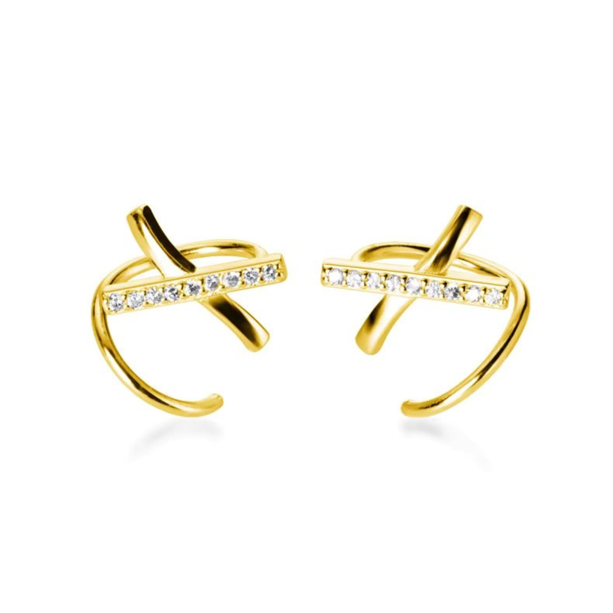 Cercei Ear Cuffs Argint 925 Placat cu Aur Zhuhai