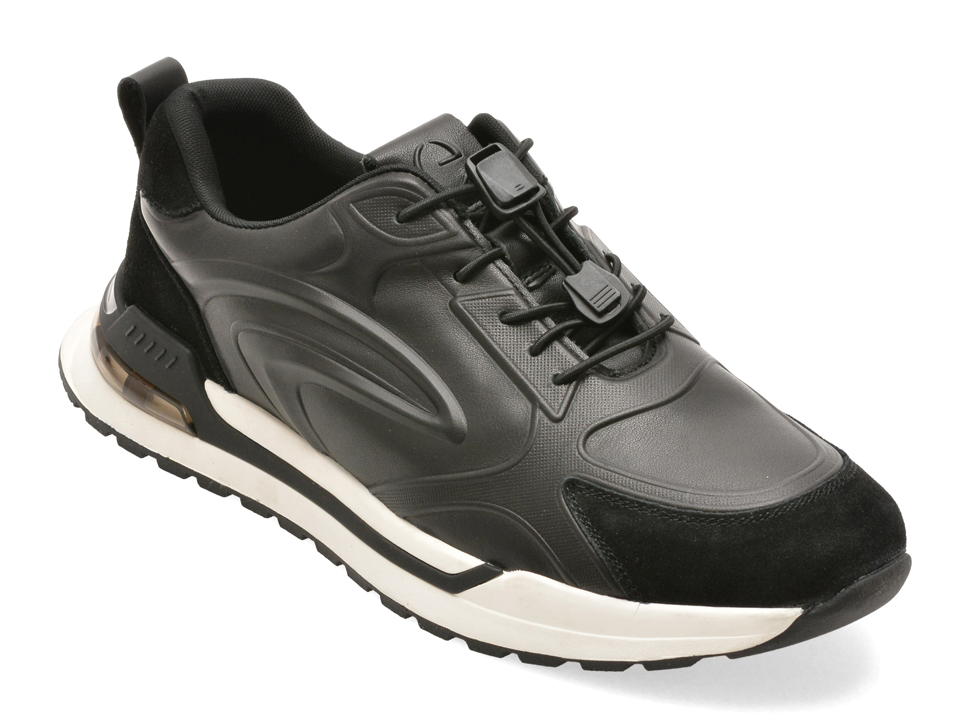 Pantofi Sport Epica Negri din Piele Naturală