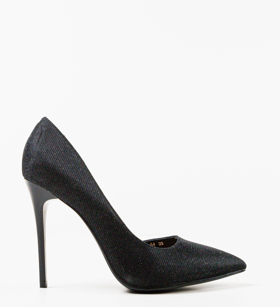 Pantofi dama Gray Negri cu toc elegant - imagine 5