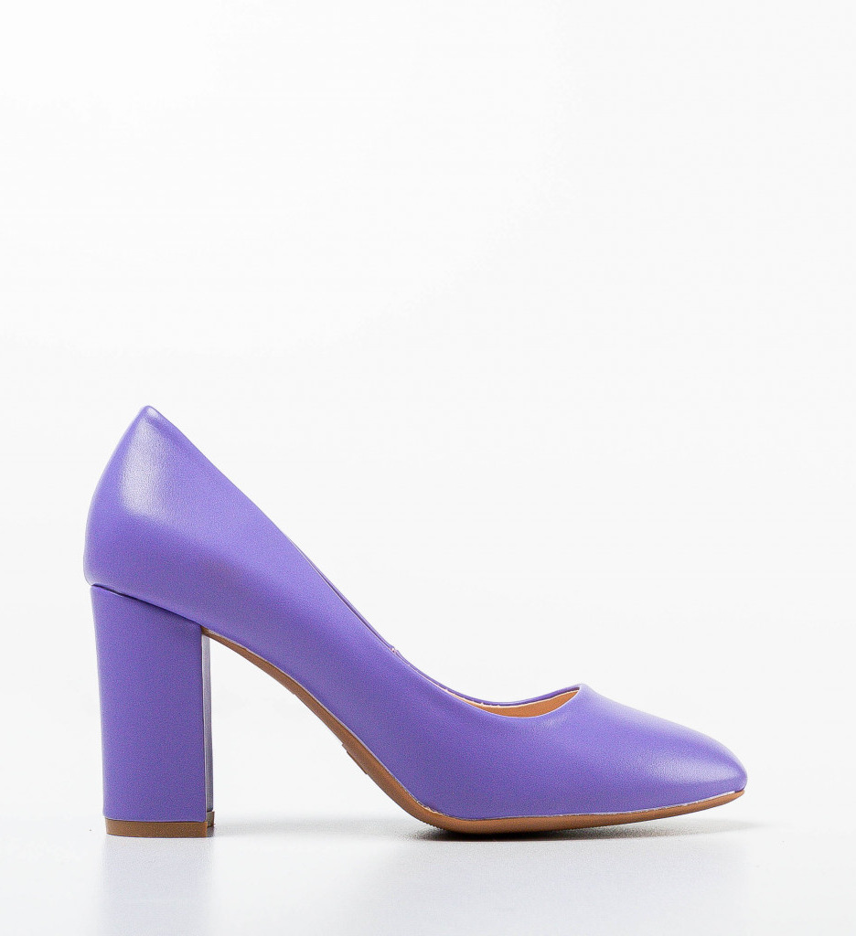 Pantofi Adas Mov cu Toc Eleganți - Stil și Confort - imagine 4