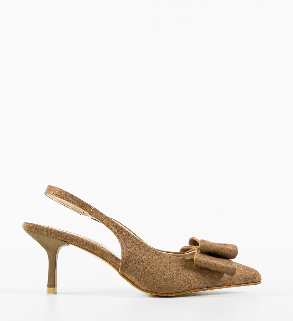 Pantofi Hugo Khaki cu Toc Eleganți - imagine 5
