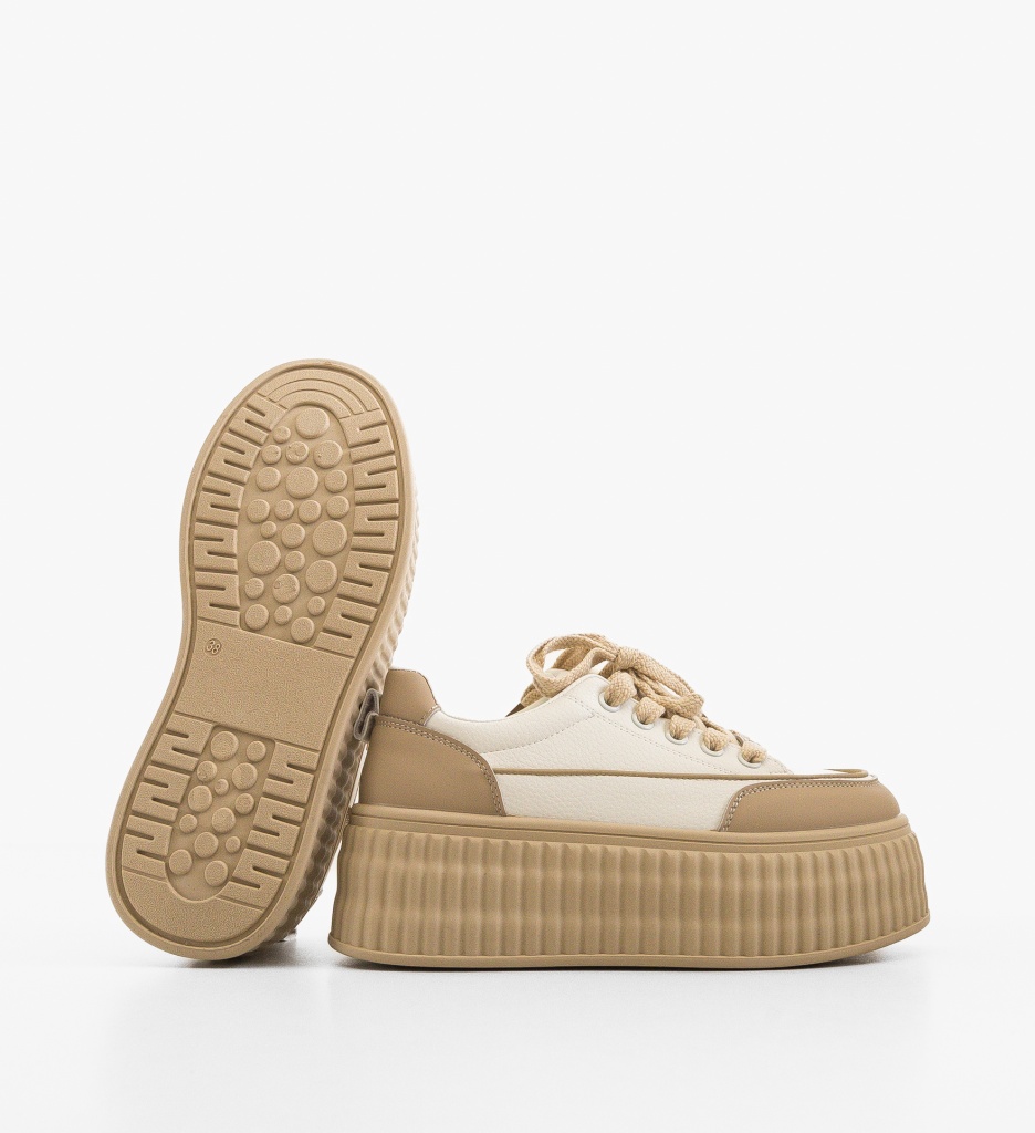 Sneakers Staty Bej - Confort și Stil Feminin - imagine 4
