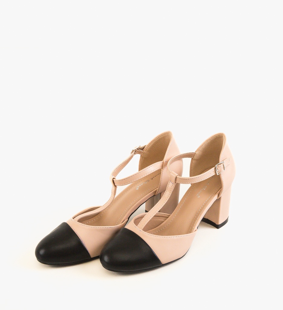 Pantofi cu toc Ambe Bej eleganți - imagine 4