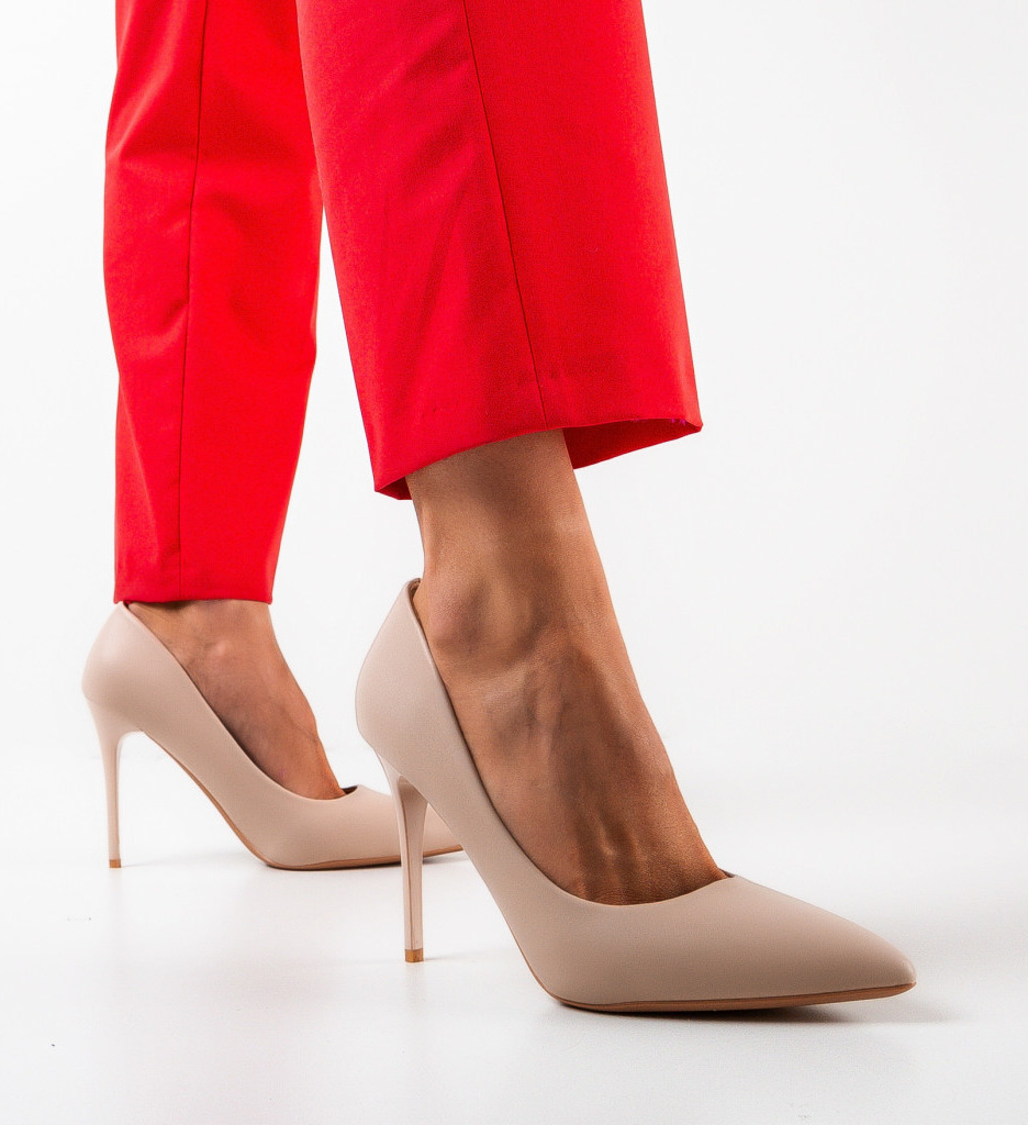 Pantofi cu toc Oknam Bej - Eleganță și Stil - imagine 4