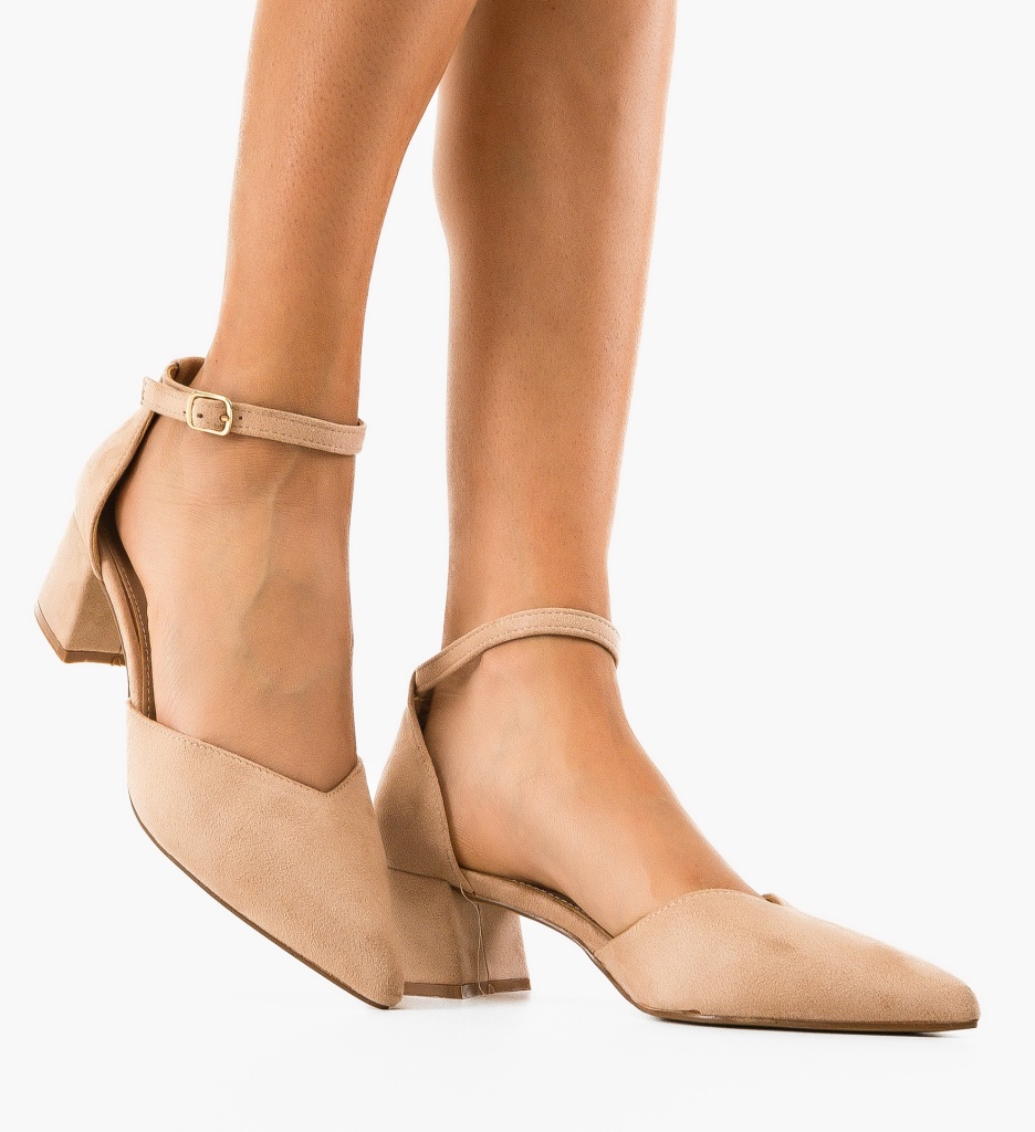 Pantofi cu Toc Neyny Bej - Eleganță - imagine 3