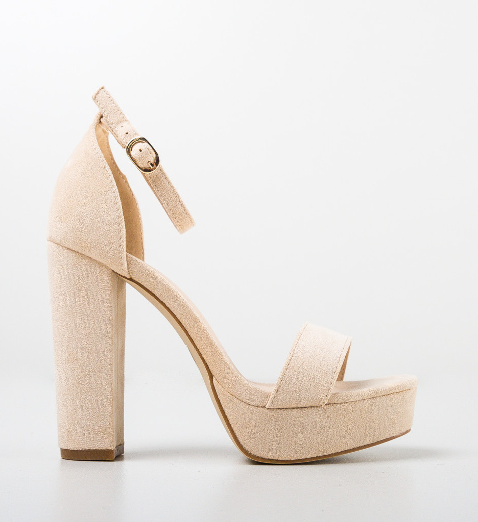 Sandale Dama Rasber Bej cu Toc Elegante - imagine 7