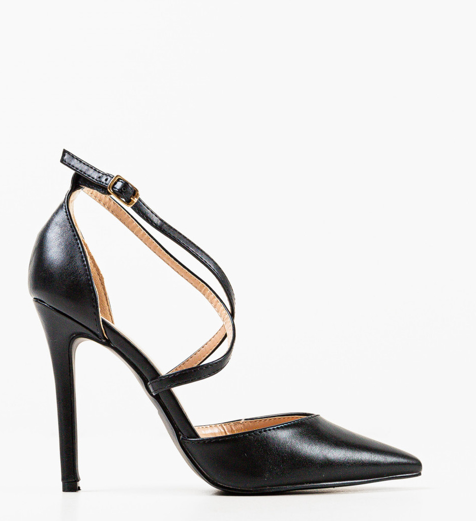 Pantofi cu toc Arpat negri eleganți și confortabili - imagine 13