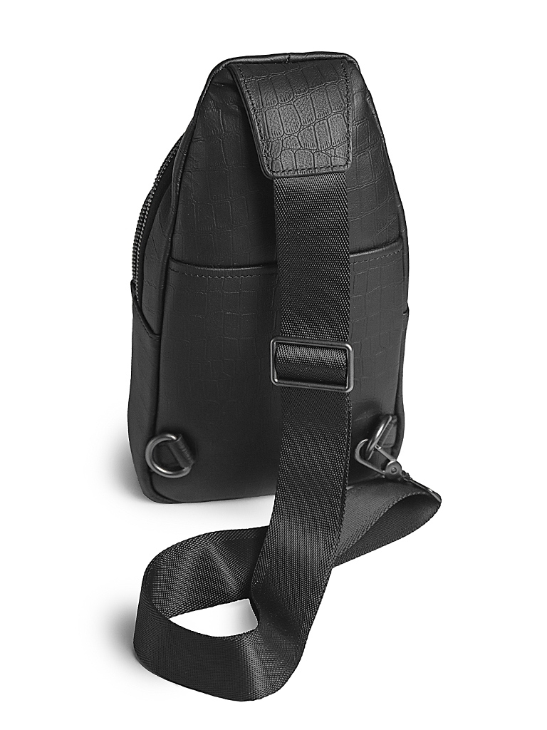 Geanta barbati piele naturala neagra 1014B Gallantry - imagine 2