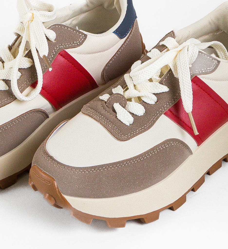 Sneakers Dama Feytong Khaki 2 - Confort & Stil - imagine 6