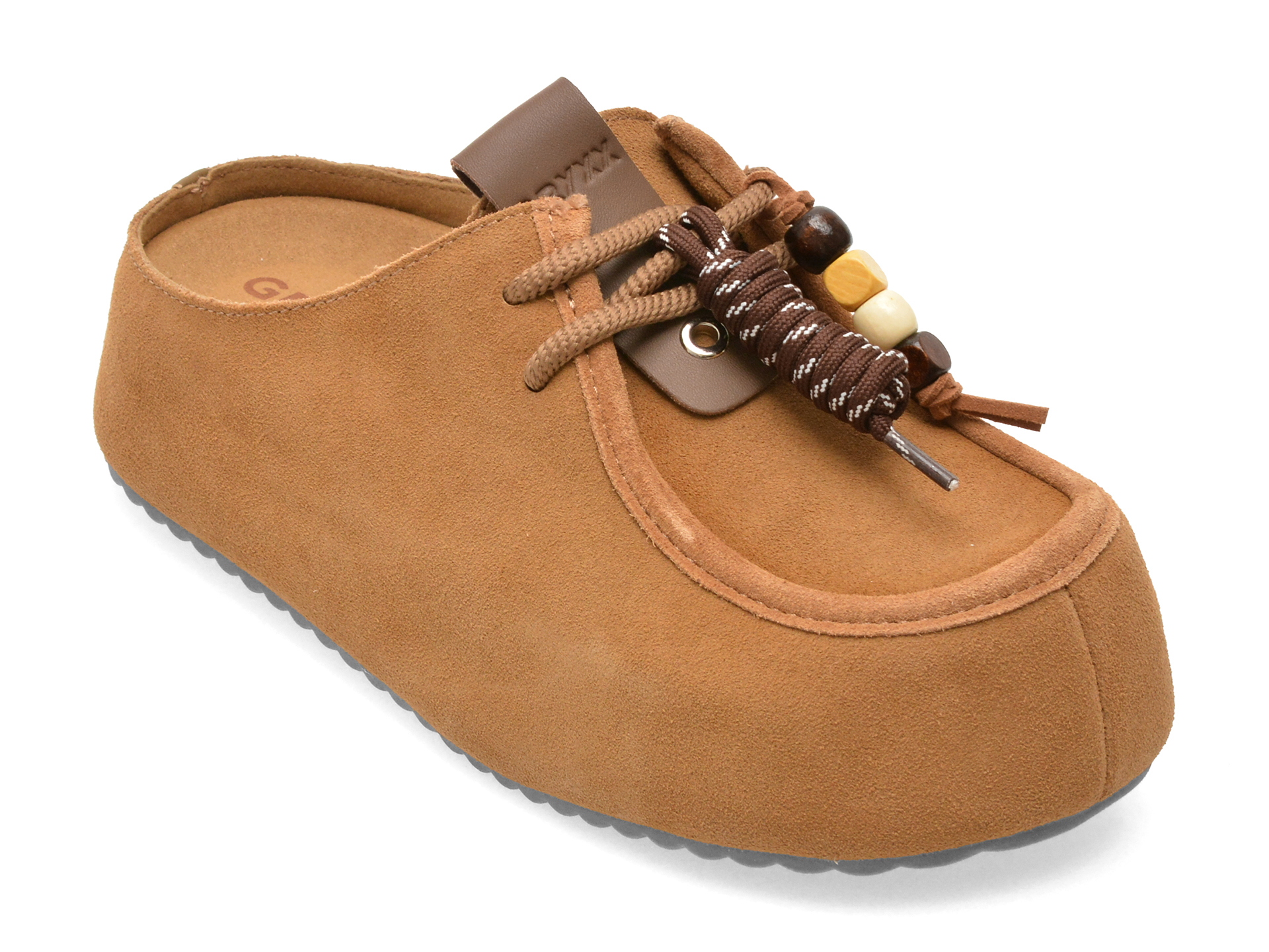 Papuci GRYXX M7351 bej, piele întoarsă