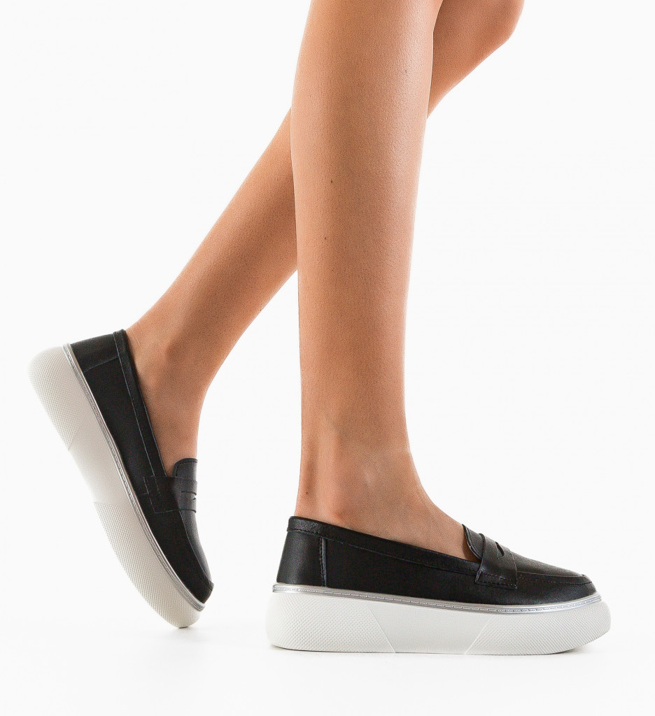 Pantofi Casual Dama Prossy Negri - Confort & Stil