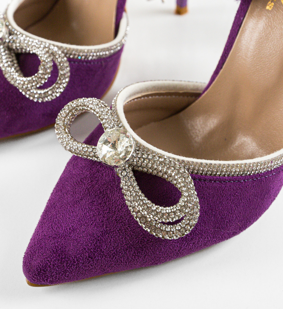 Pantofi Dama Bark Mov - Eleganță și Stil Refined - imagine 7