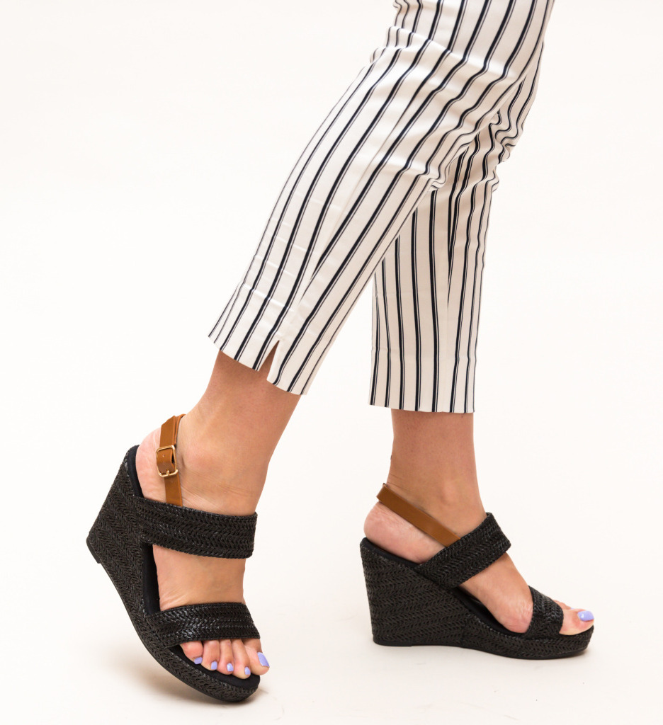 Platforme Cloe Negre - Eleganță și Confort - imagine 3