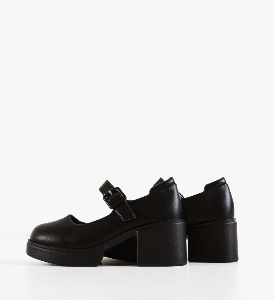 Pantofi dama Kratos Negri eleganți cu toc - imagine 5