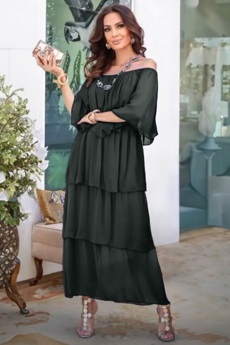 Rochie Shopika Matase | Eleganta cu Volane