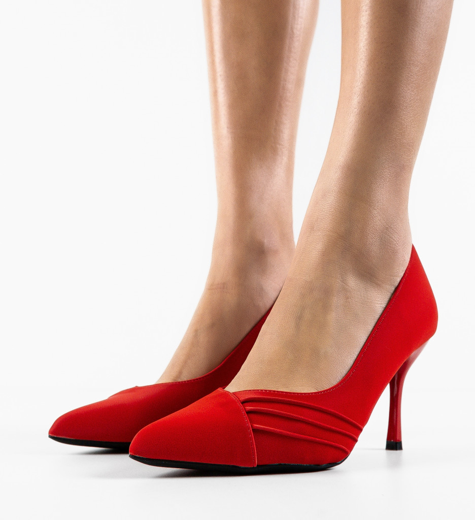 Pantofi Rosii Crusher cu Toc Elegant - imagine 4