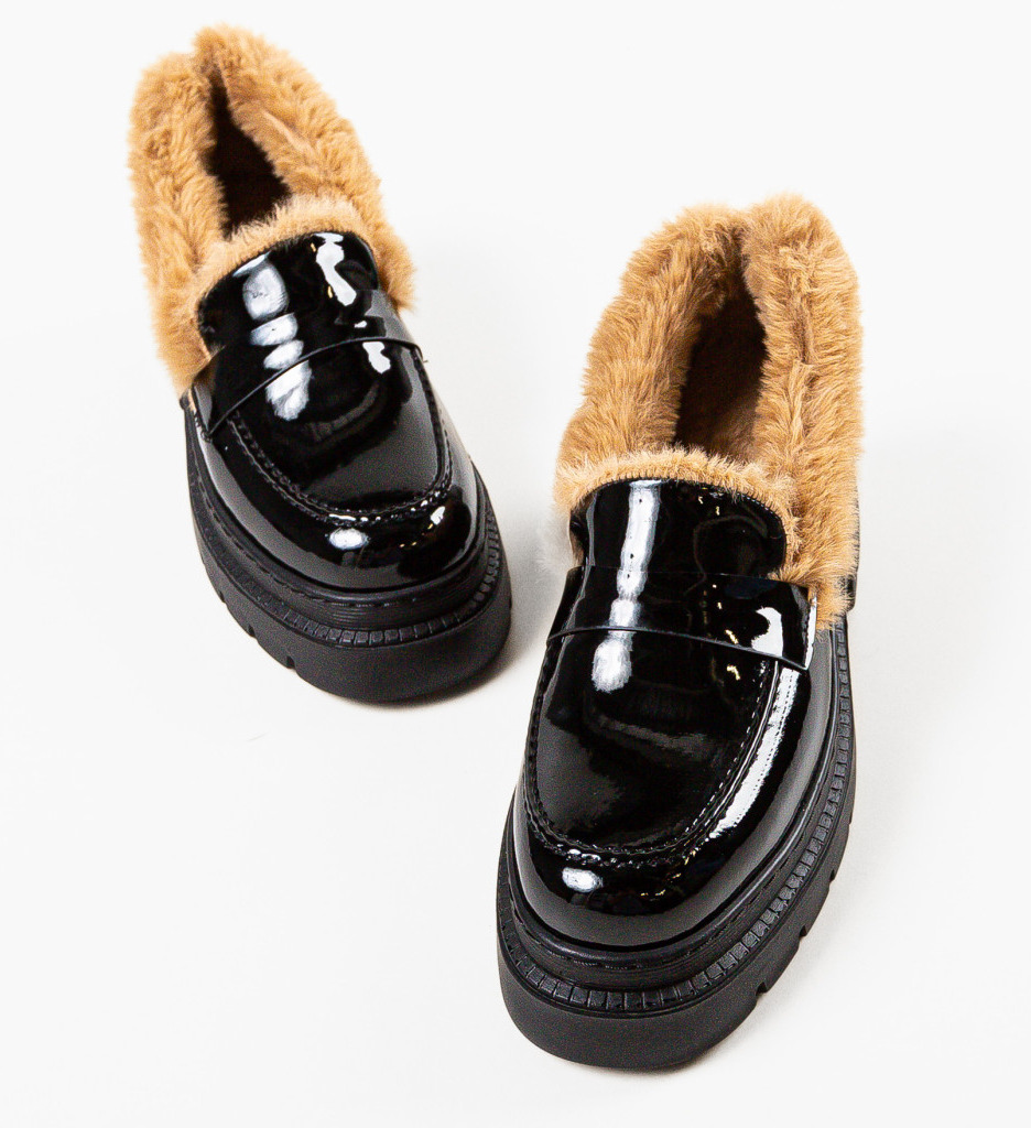 Pantofi Casual Dama Monday Confort Negri - imagine 6