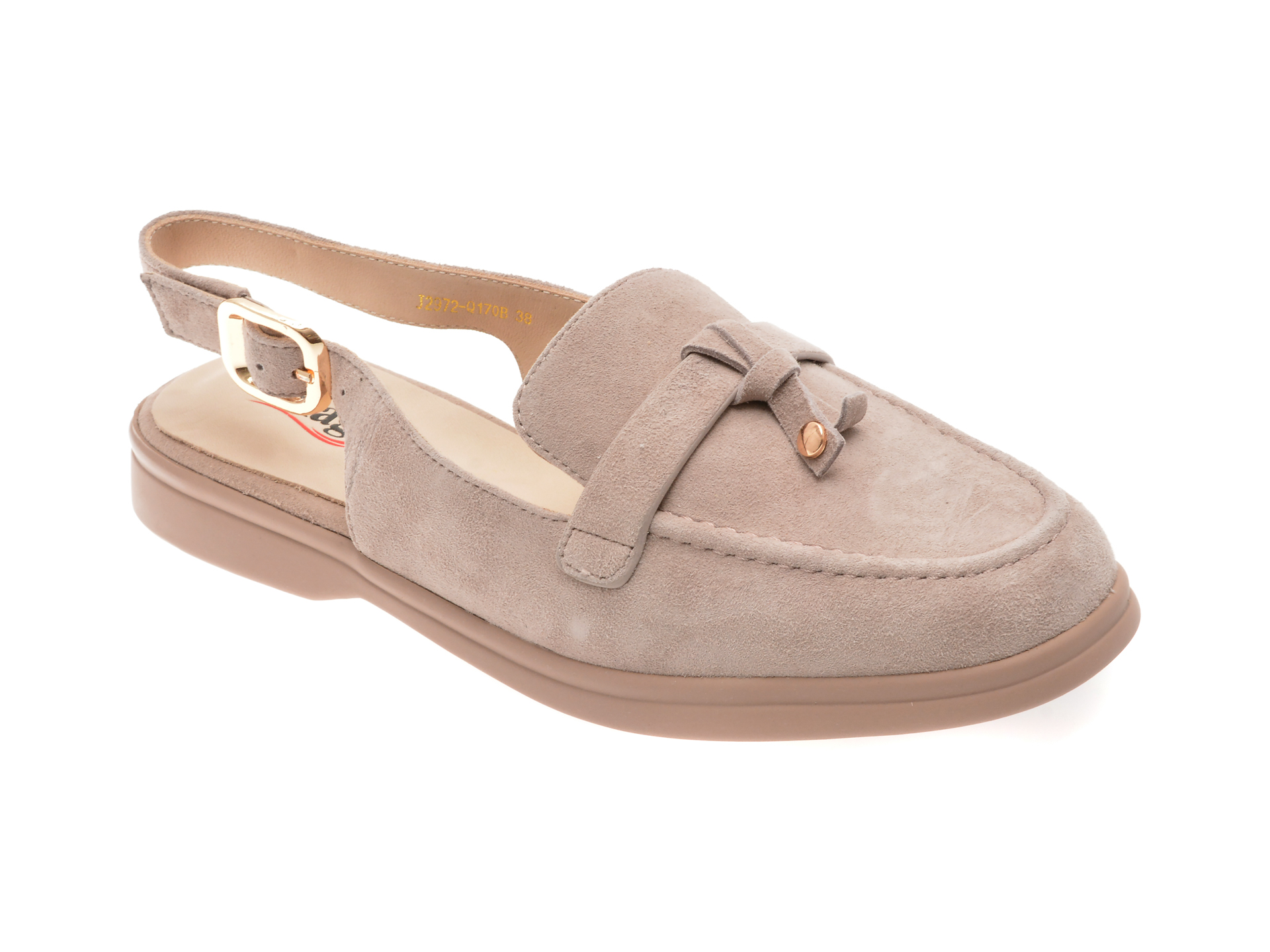 Pantofi IMAGE Gri Piele Intarsa Eleganti