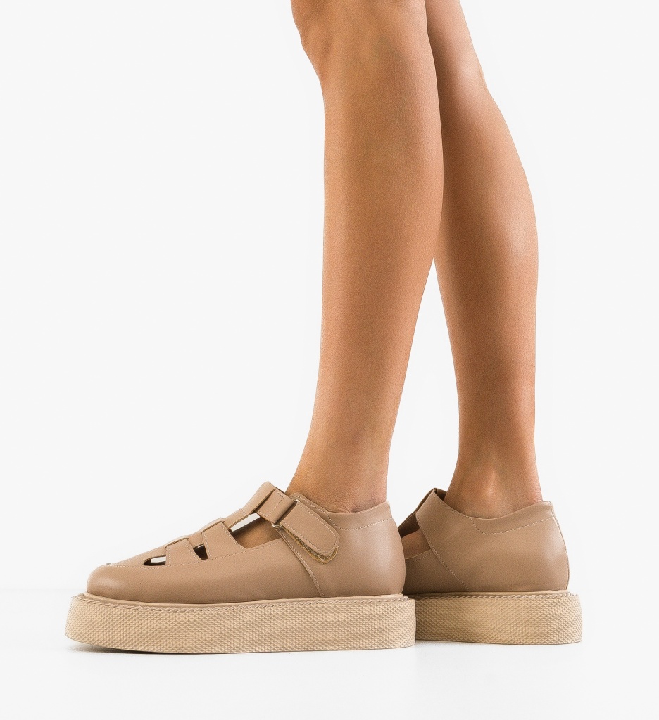 Pantofi Casual Gryndy Nude | Eleganță și Confort - imagine 2