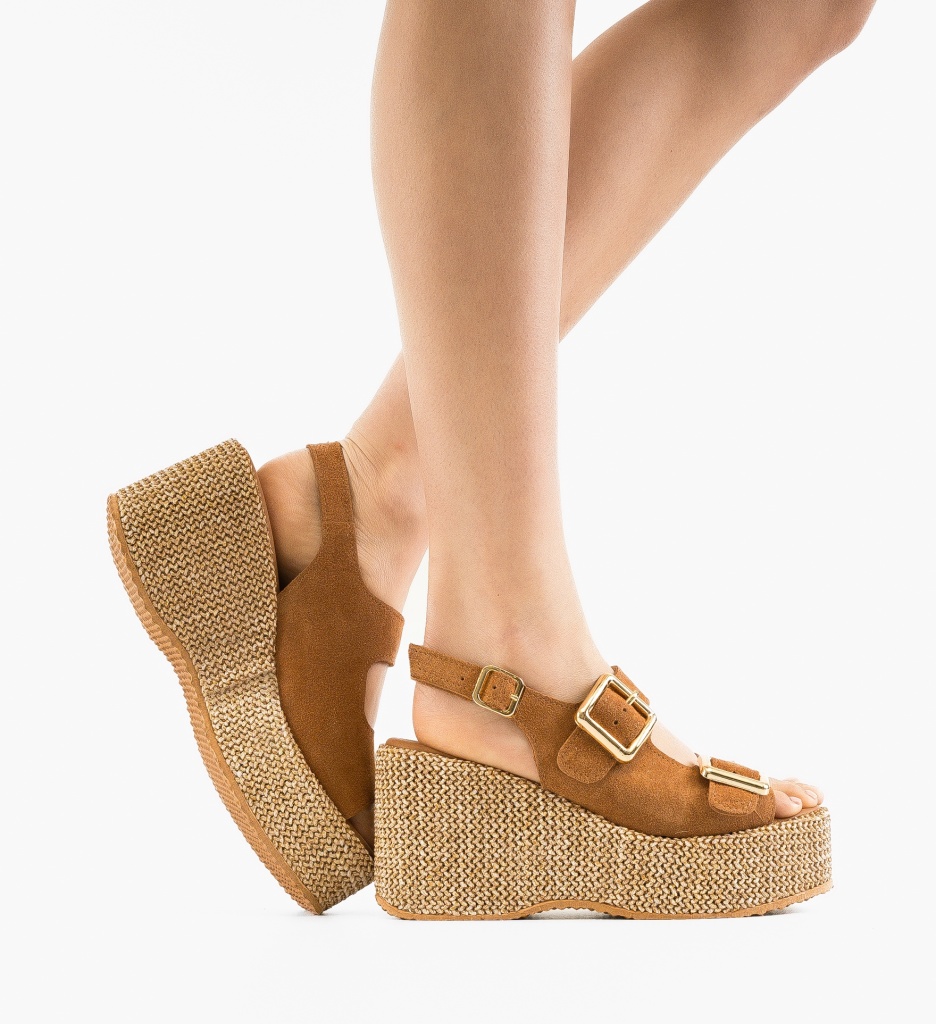 Sandale Dama Boreas Camel - Eleganță și Confort