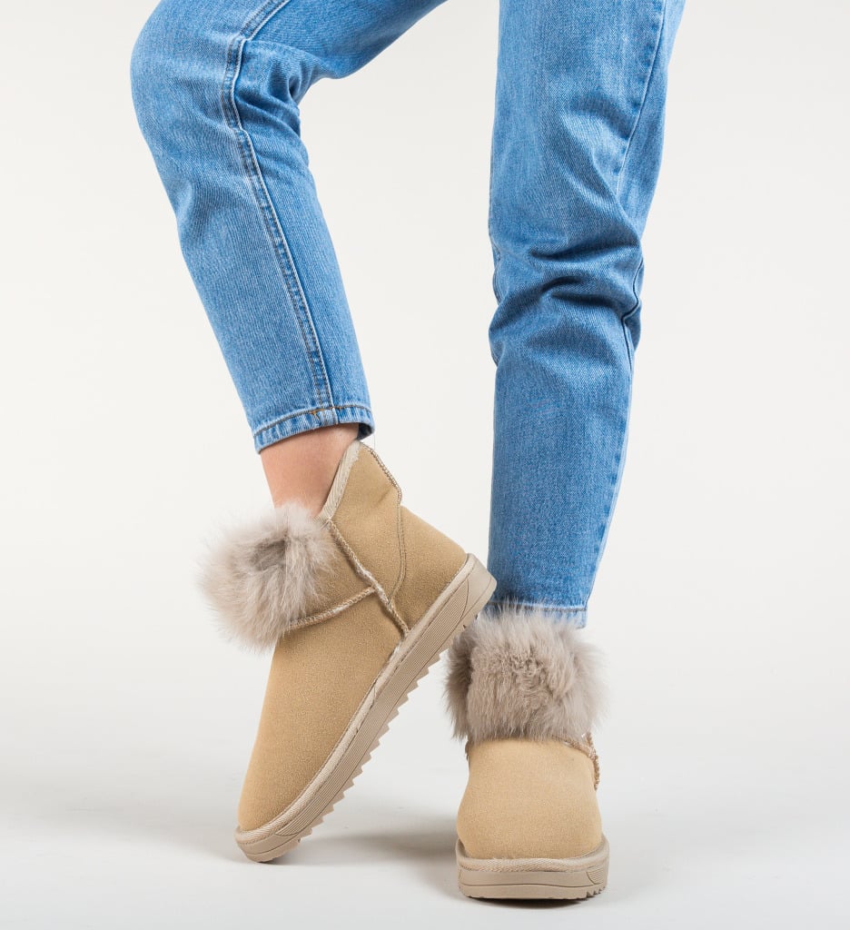 Cizme Tip Ug Rojas Bej | Confort și Stil - imagine 4